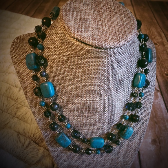 Coldwater Creek Turquoise Multi-Strand Necklace - Picture 3 of 8